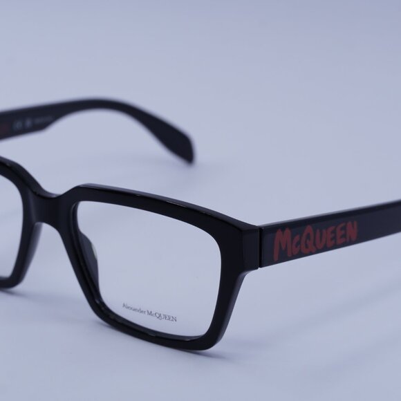 Alexander McQueen AM0332O 002 Eyeglasses Black 54mm Square Frame - Picture 2 of 10